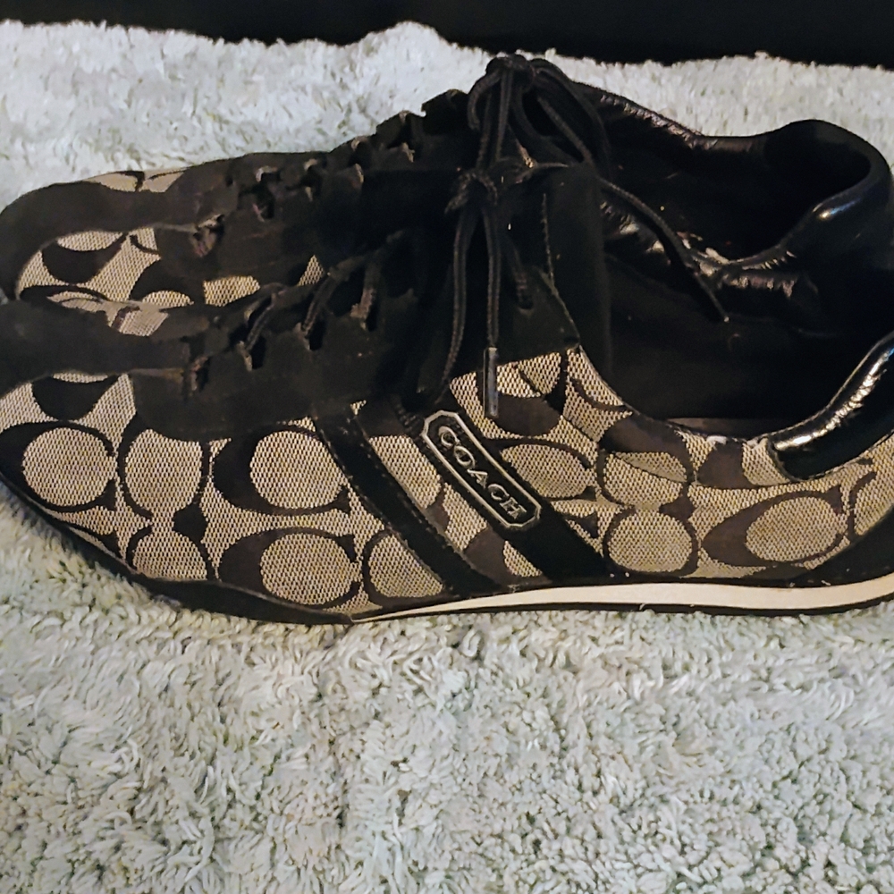 Coach Monogram Black and Gray Sneakers